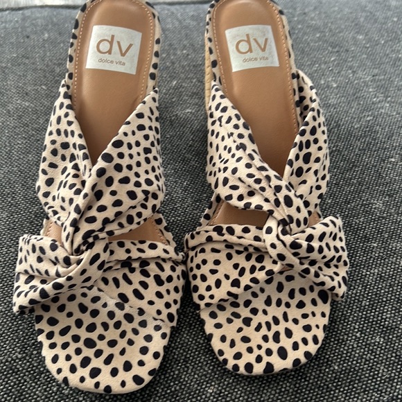 Dolce Vita-  suede like fabric wrap 3 “ cork heel sandal. Like new! - Picture 2 of 6